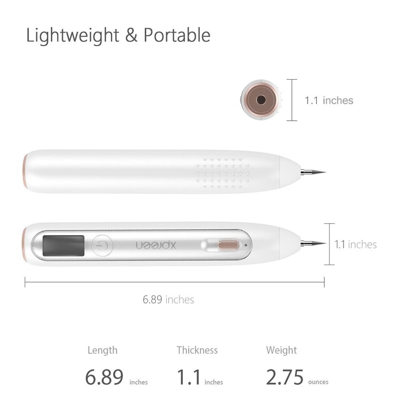 Wireless Rechargeable Mole Removal Pen with LED Display & Precision Spot Treatment Kit