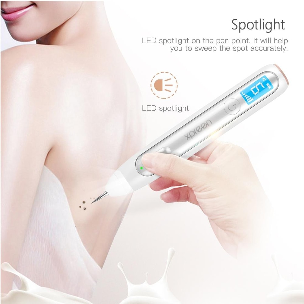Wireless Rechargeable Mole Removal Pen with LED Display & Precision Spot Treatment Kit