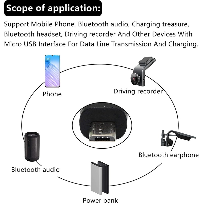 DC To Micro USB Adapter Cable Compact Power Converter For Phones And Tablets 4