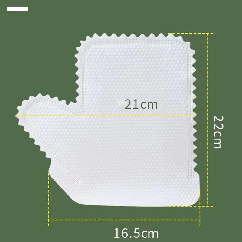 Fish Scale Reusable Dust Removal Cleaning Mittens, Washable Non Woven Cleaning Gloves, White