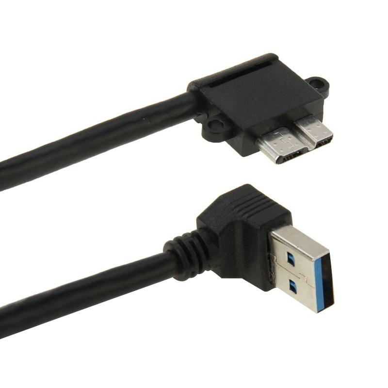 Right Angle USB 30 Micro Cable For Fast Data Transfer Short Cord 4