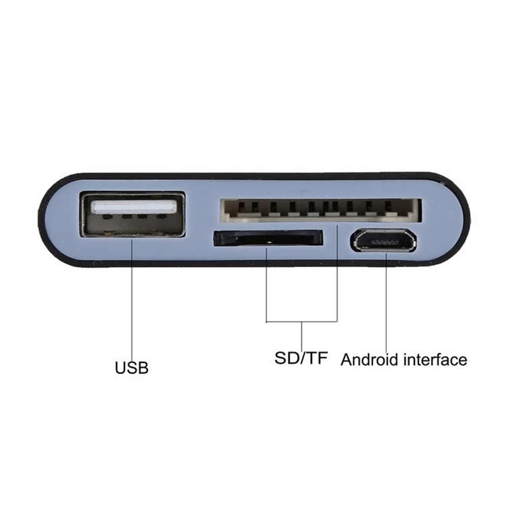 4 In 1 OTG Card Reader USB Micro USB Adapter For SD TF Cards Flash Drives 2