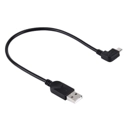 90° left angle micro usb charging cable short fast sync cord for android devices