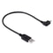 90 Left Angle Micro USB Charging Cable Short Fast Sync Cord For Android Devices 3