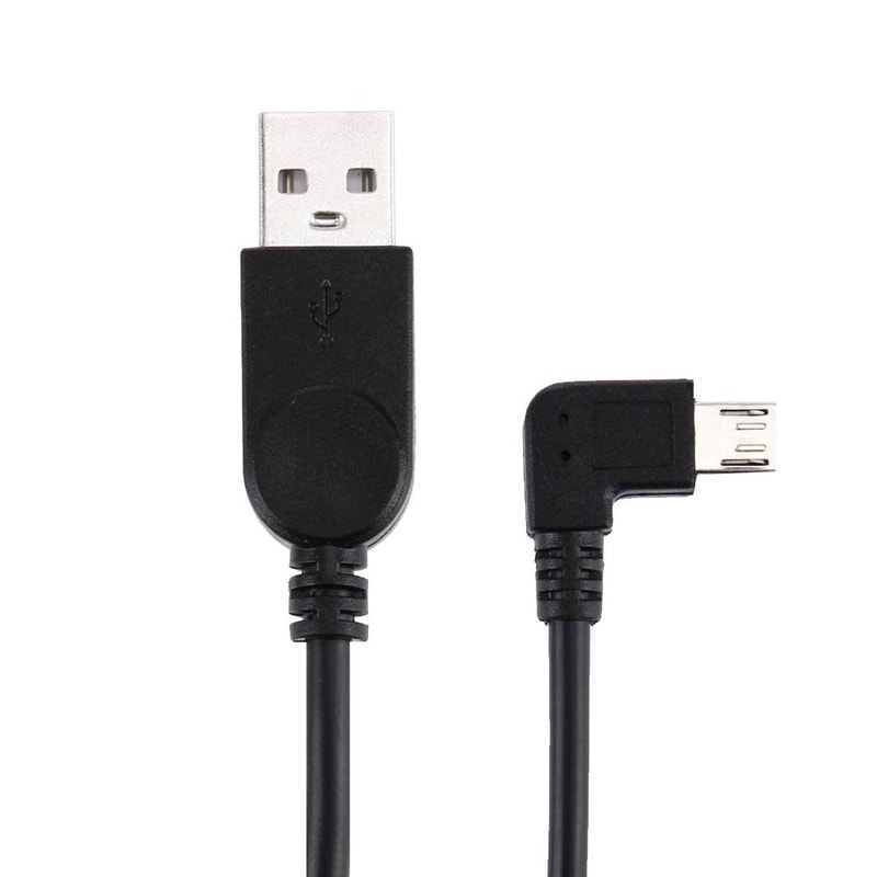 90 Left Angle Micro USB Charging Cable Short Fast Sync Cord For Android Devices 1