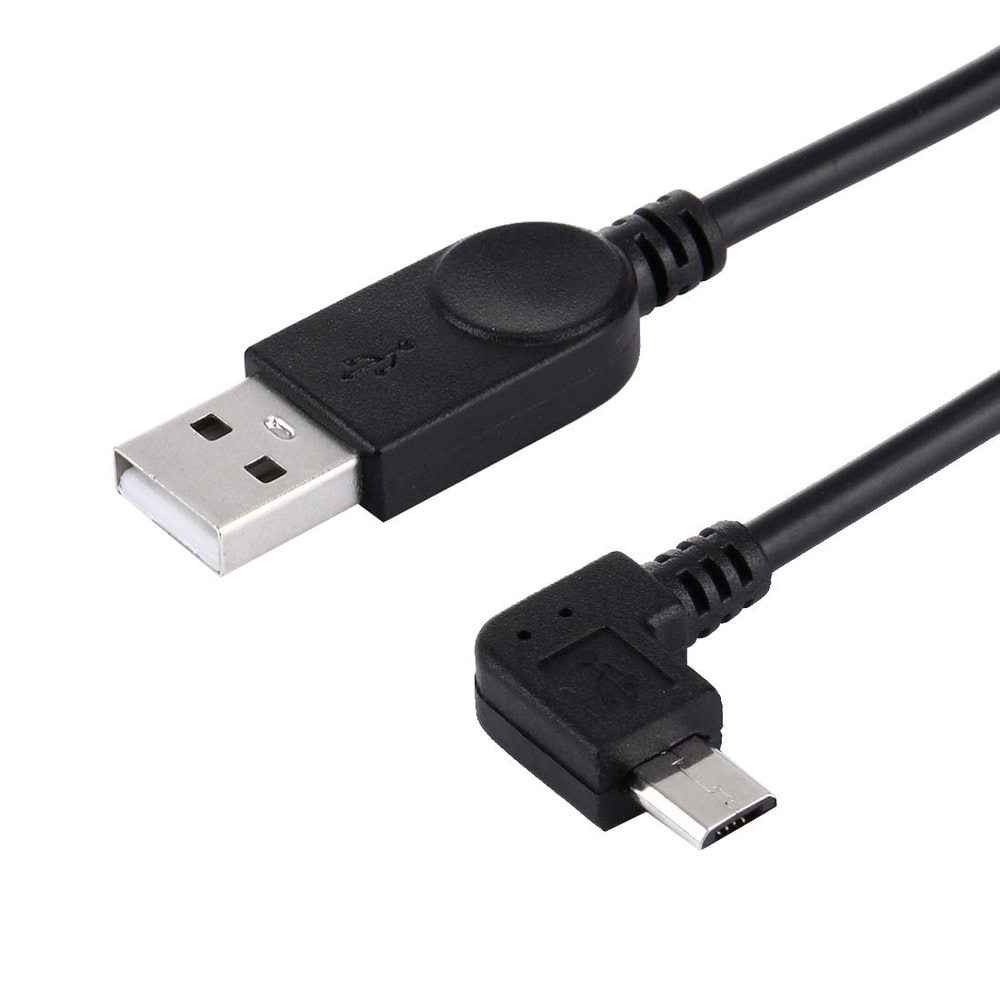 90 Left Angle Micro USB Charging Cable Short Fast Sync Cord For Android Devices 4