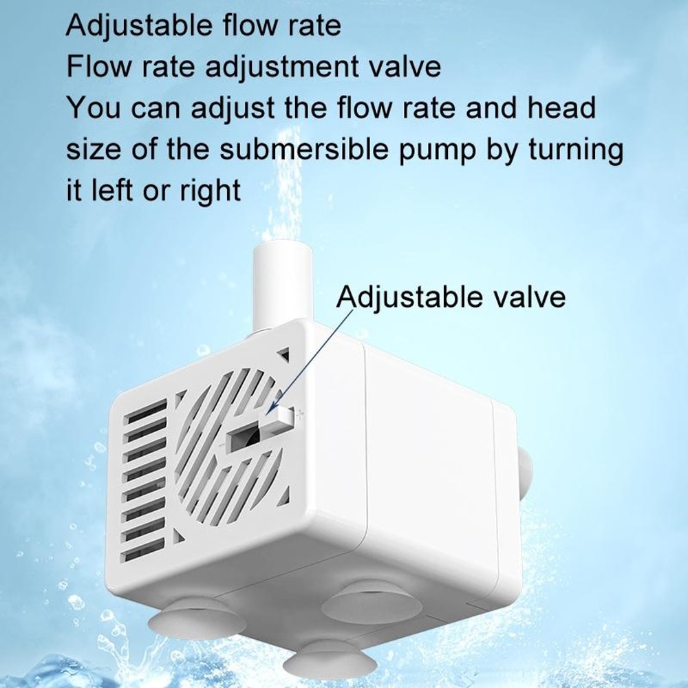 USB Pet Water Fountain Pump Silent Brushless Aquarium Water Pump With Adjustable Flow 4