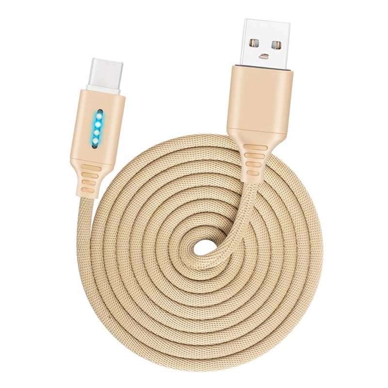 Smart LED Micro USB Charging Cable with Auto Power Off & Zinc Alloy Design