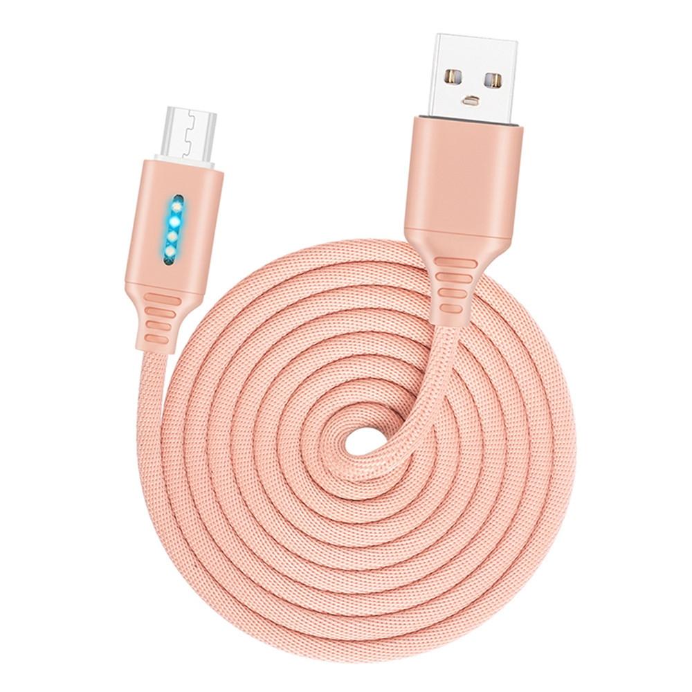 Smart LED Micro USB Charging Cable with Auto Power Off & Zinc Alloy Design