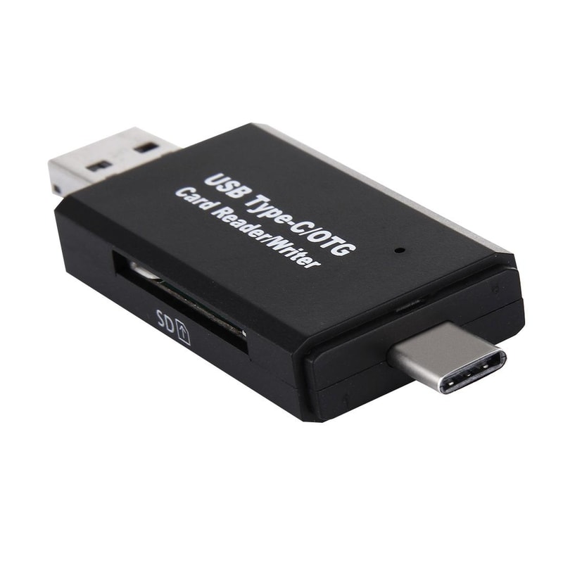 3 In 1 USB C Card Reader Adapter With OTG Micro USB SD Micro SD Support 4