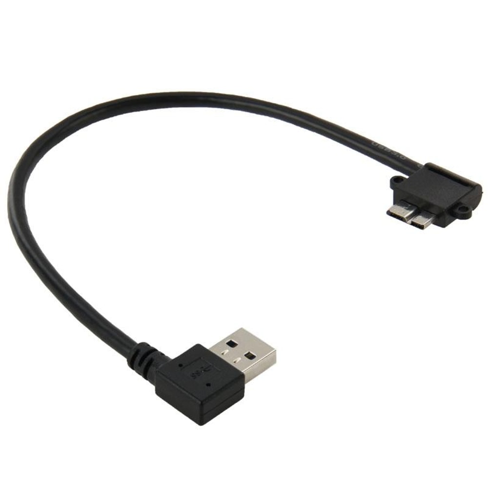 High Speed Right Angle USB 30 To Micro USB 30 Cable For Fast Data Transfer Tight Spaces 5
