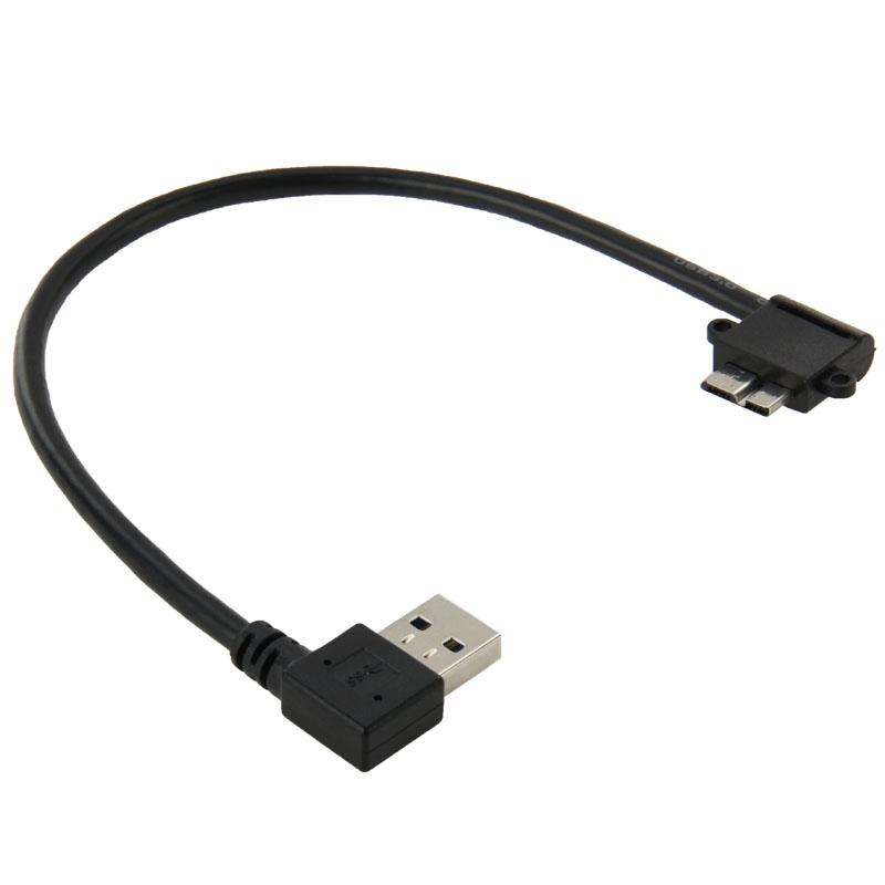High Speed Right Angle USB 30 To Micro USB 30 Cable For Fast Data Transfer Tight Spaces 5