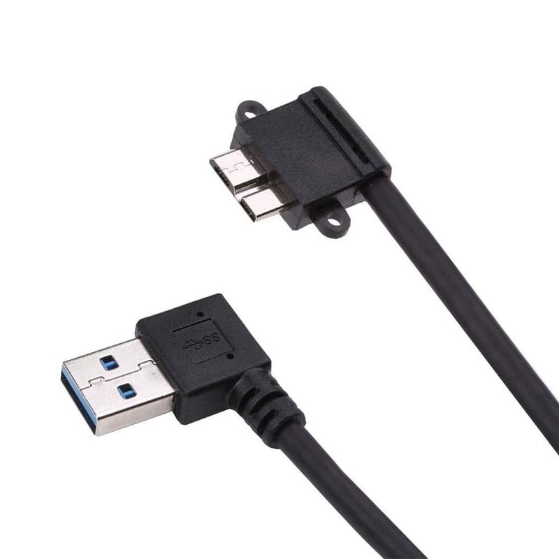 High Speed Right Angle USB 30 To Micro USB 30 Cable For Fast Data Transfer Tight Spaces 3