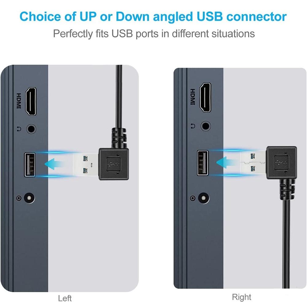 High Speed Right Angle USB 30 To Micro USB 30 Cable For Fast Data Transfer Tight Spaces 2