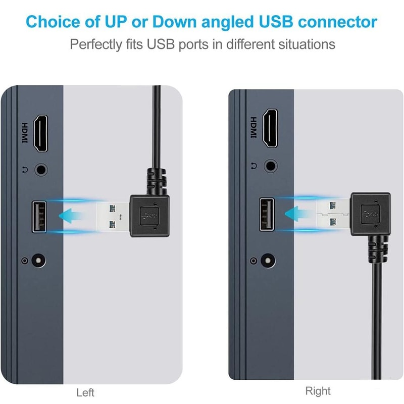 High Speed Right Angle USB 30 To Micro USB 30 Cable For Fast Data Transfer Tight Spaces 2