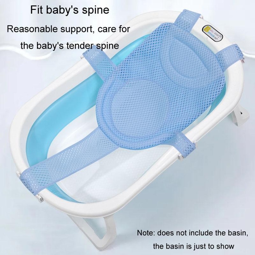 Adjustable Baby Bath Support Net With Soft Pillow Nonslip Newborn Bath Seat Sling For Safe Bathing 3