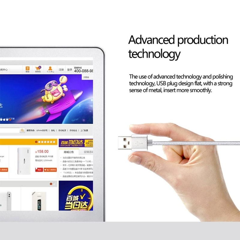 Knit Braided USB C Charging Cable Durable Fast Sync Type C Data Cable 7