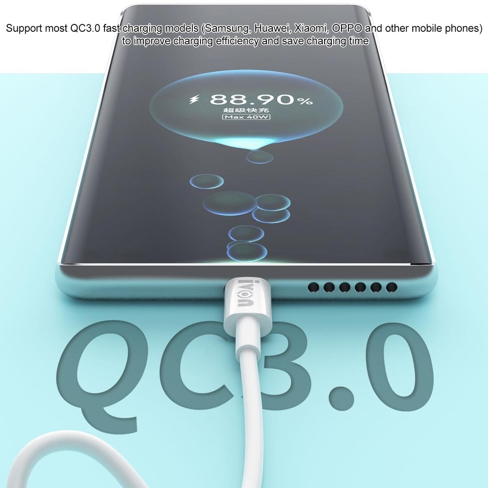 60W USB C to USB C Fast Charging Cable with 10Gbps Data Sync Durable PD Type C Cable