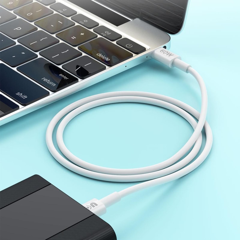 60W USB C to USB C Fast Charging Cable with 10Gbps Data Sync Durable PD Type C Cable