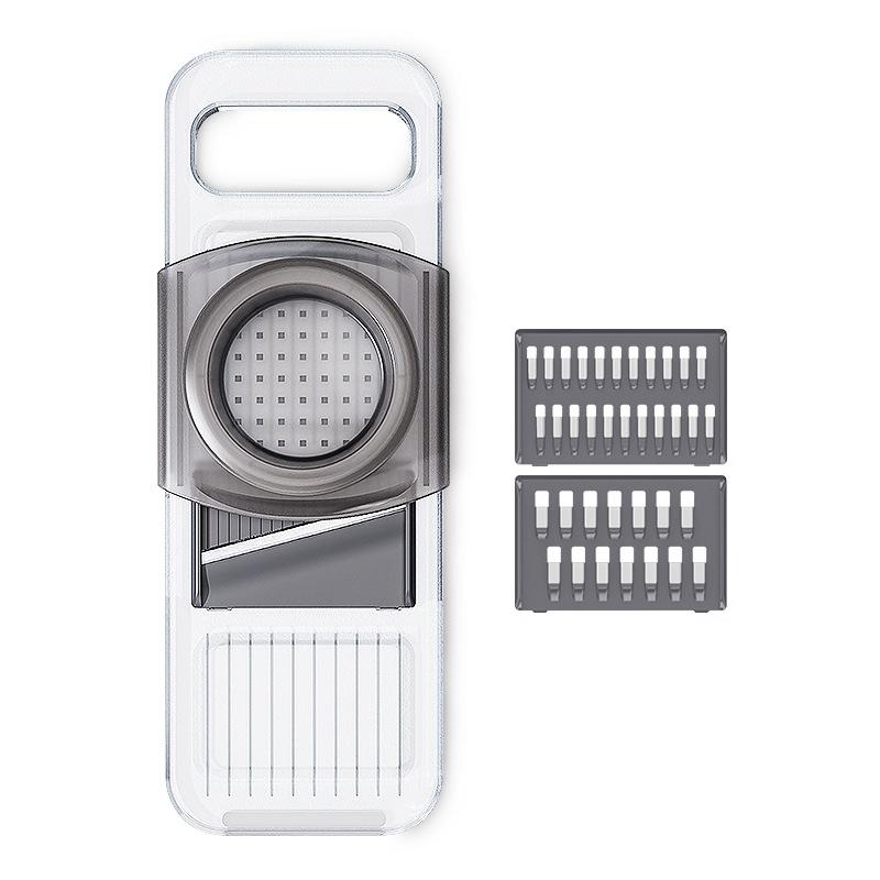 MultiFunction Potato Slicer Grater With Knives EasytoUse Kitchen Gadget In Gray 0