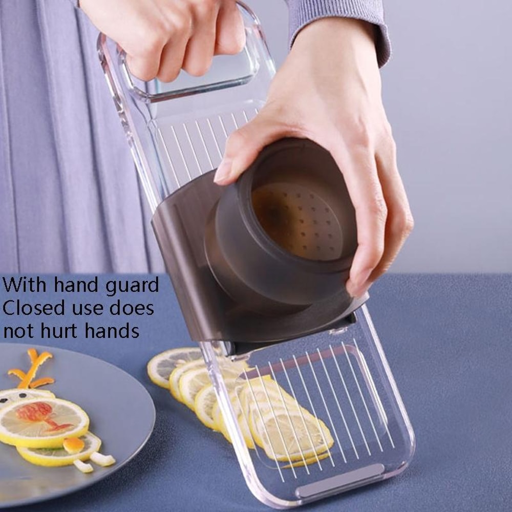 MultiFunction Potato Slicer Grater With Knives EasytoUse Kitchen Gadget In Gray 2