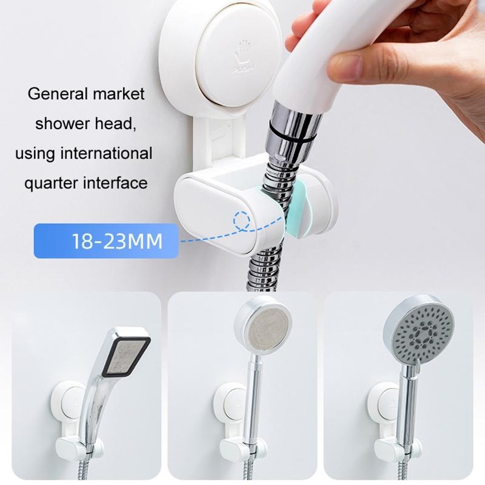 Adjustable Suction Shower Head Holder No Drill Wall Mount Bracket 5