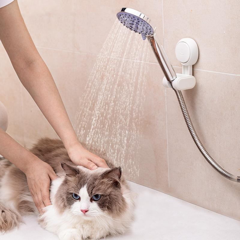 Adjustable Suction Shower Head Holder No Drill Wall Mount Bracket 1