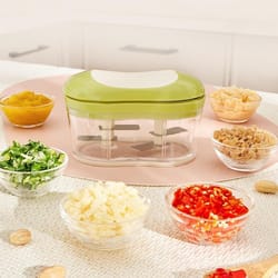 manual garlic chopper hand-pushed food processor & vegetable cutter