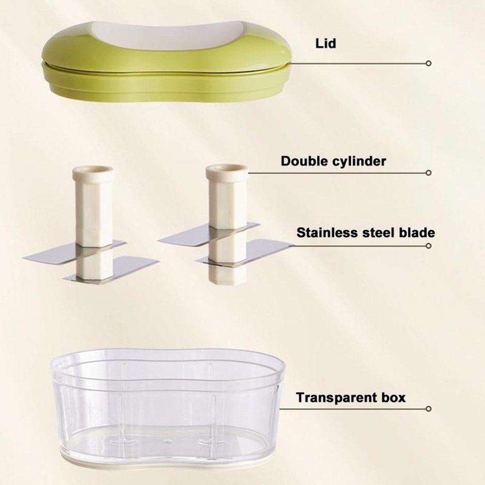 Manual Garlic Chopper HandPushed Food Processor Vegetable Cutter 7