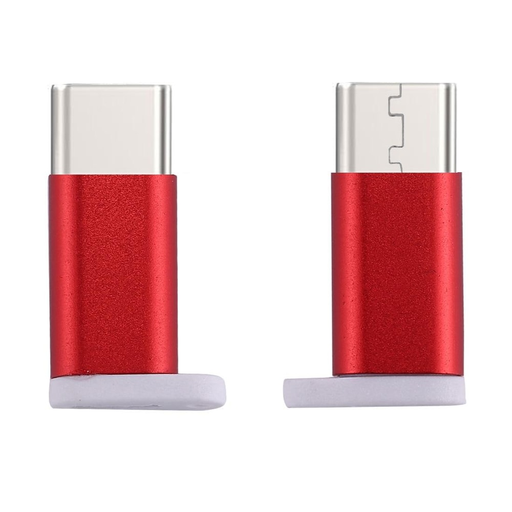 Type C Male To Micro USB 20 Female Converter AdapterRed 1