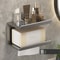2in1 No Drill Bathroom Shelf With Paper Holder Phone Stand Storage Rack 0