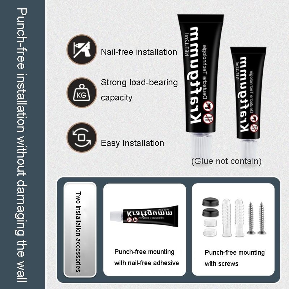 2in1 No Drill Bathroom Shelf With Paper Holder Phone Stand Storage Rack 9