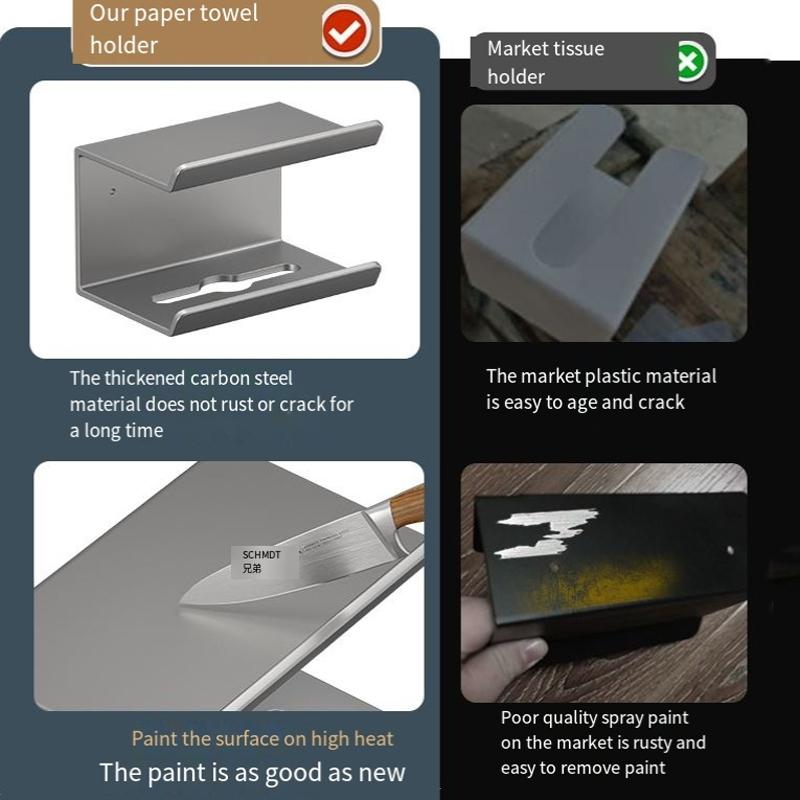 2in1 No Drill Bathroom Shelf With Paper Holder Phone Stand Storage Rack 5