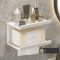 2in1 No Drill Bathroom Shelf With Paper Holder Phone Stand Storage Rack 10