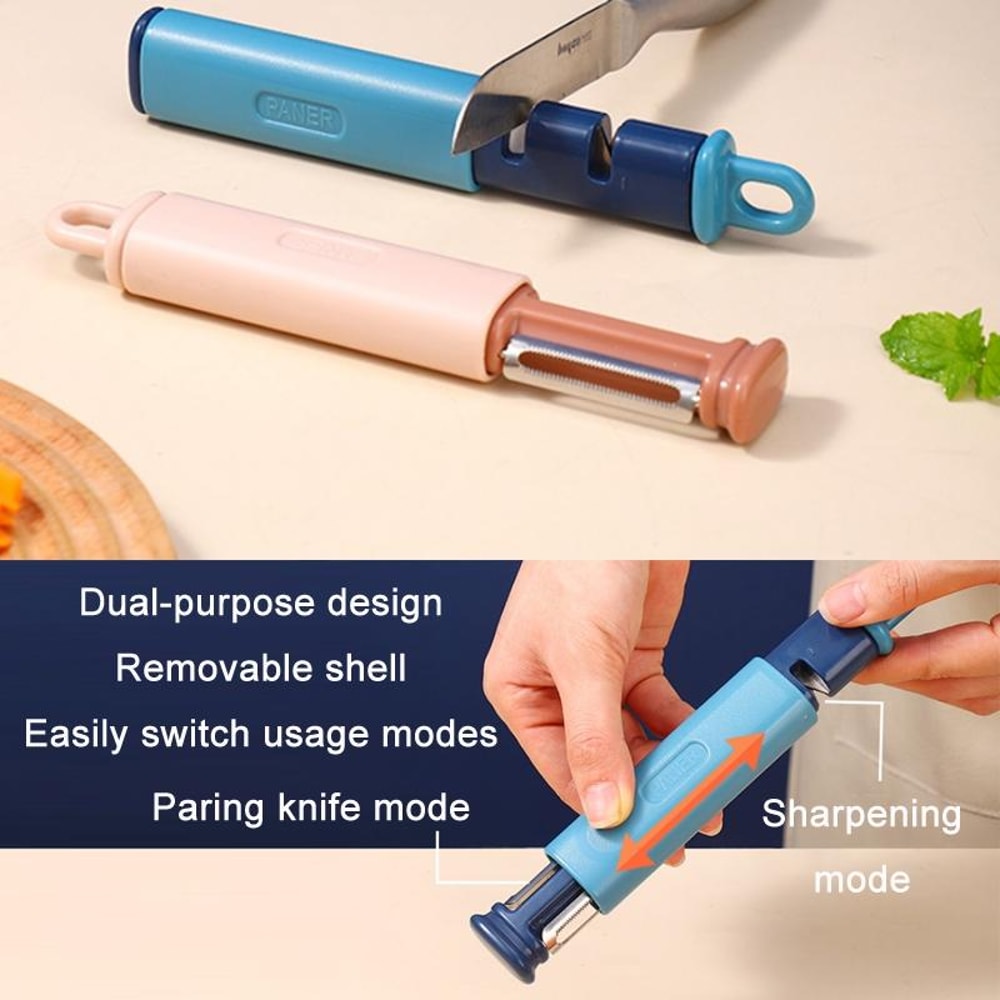 Stainless Steel Peeler And Tungsten Steel Sharpener 2