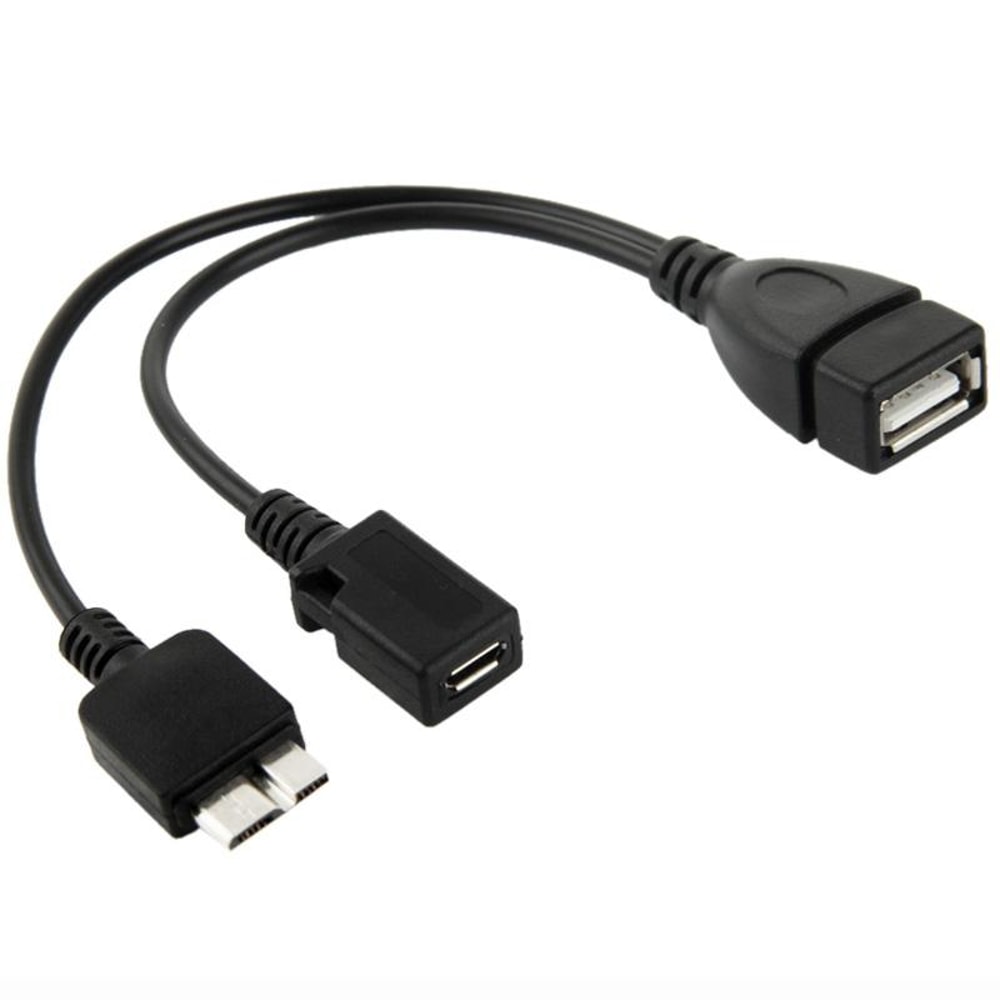 USB A To Micro USB 30 Dual Connector Short Cable For Fast Charging Data Sync 2