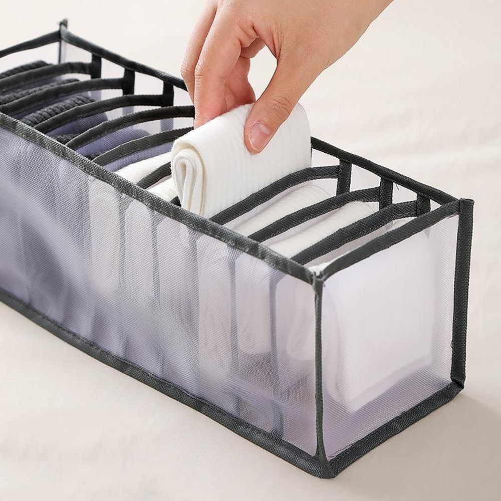 Drawer Organizer for Underwear Socks Foldable Closet Storage Box Set