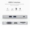 8 In 1 USB C Hub Multiport Adapter With HDMI VGA Ethernet SD TF USB 3