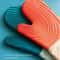 Thickened Silicone Heat Resistant Silicone Oven Mitts & Microwave Anti-Scald Insulated Kitchen Gloves