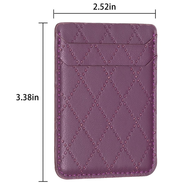 Slim Adhesive Phone Card Holder Wallet With PU Leather MultiSlot Design 2