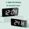 LED Mirror Alarm Clock With USBC Charging Battery Backup Digital Desk Clock 1