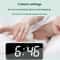 LED Mirror Alarm Clock With USBC Charging Battery Backup Digital Desk Clock 2