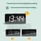 LED Mirror Alarm Clock With USBC Charging Battery Backup Digital Desk Clock 5