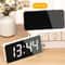 LED Mirror Alarm Clock With USBC Charging Battery Backup Digital Desk Clock 6