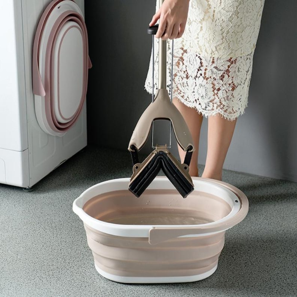 Foldable Rectangle Mop Cleaning Bucket Space Saving Durable Household Cleaning Bucket 7