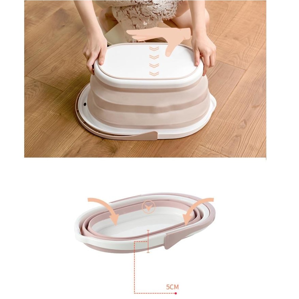 Foldable Rectangle Mop Cleaning Bucket Space Saving Durable Household Cleaning Bucket 10