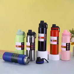 stainless steel insulated water bottle large capacity leakproof outdoor sports kettle