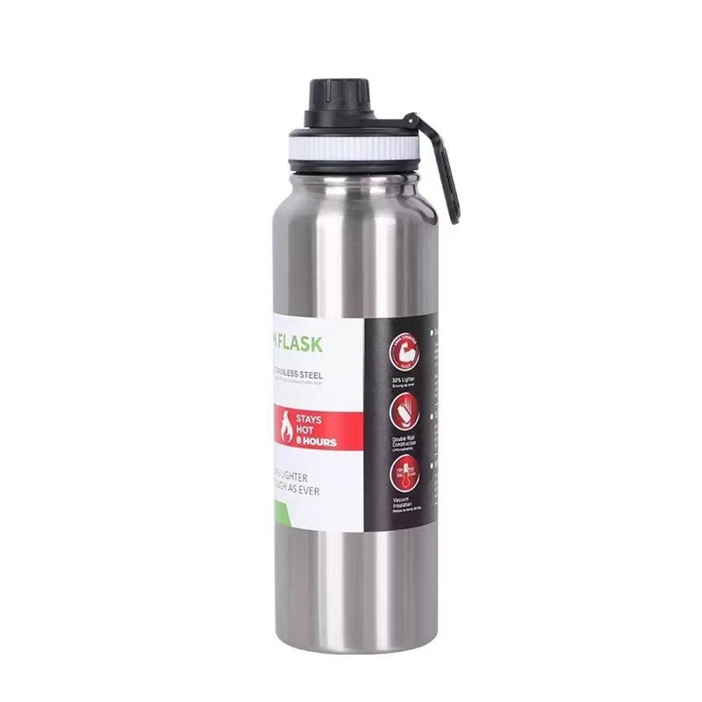 Stainless Steel Insulated Water Bottle Large Capacity Leakproof Outdoor Sports Kettle 8