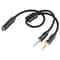 2 In 1 Audio Splitter Headphone Mic Adapter Braided AUX Cable 0