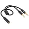 2 In 1 Audio Splitter Headphone Mic Adapter Braided AUX Cable 5